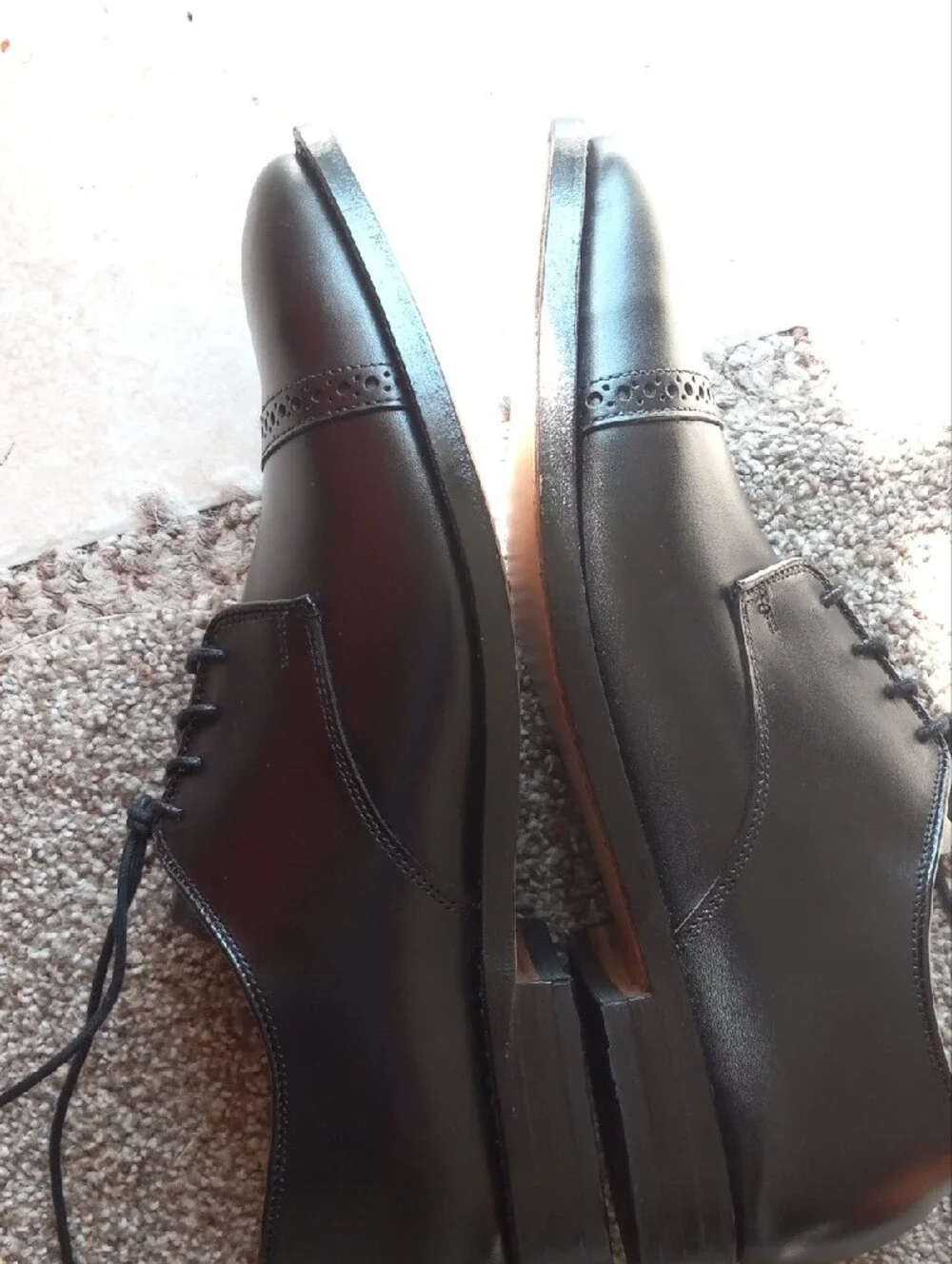 Allen Edmonds Black Cap-Toe Oxford with Brogue Detail